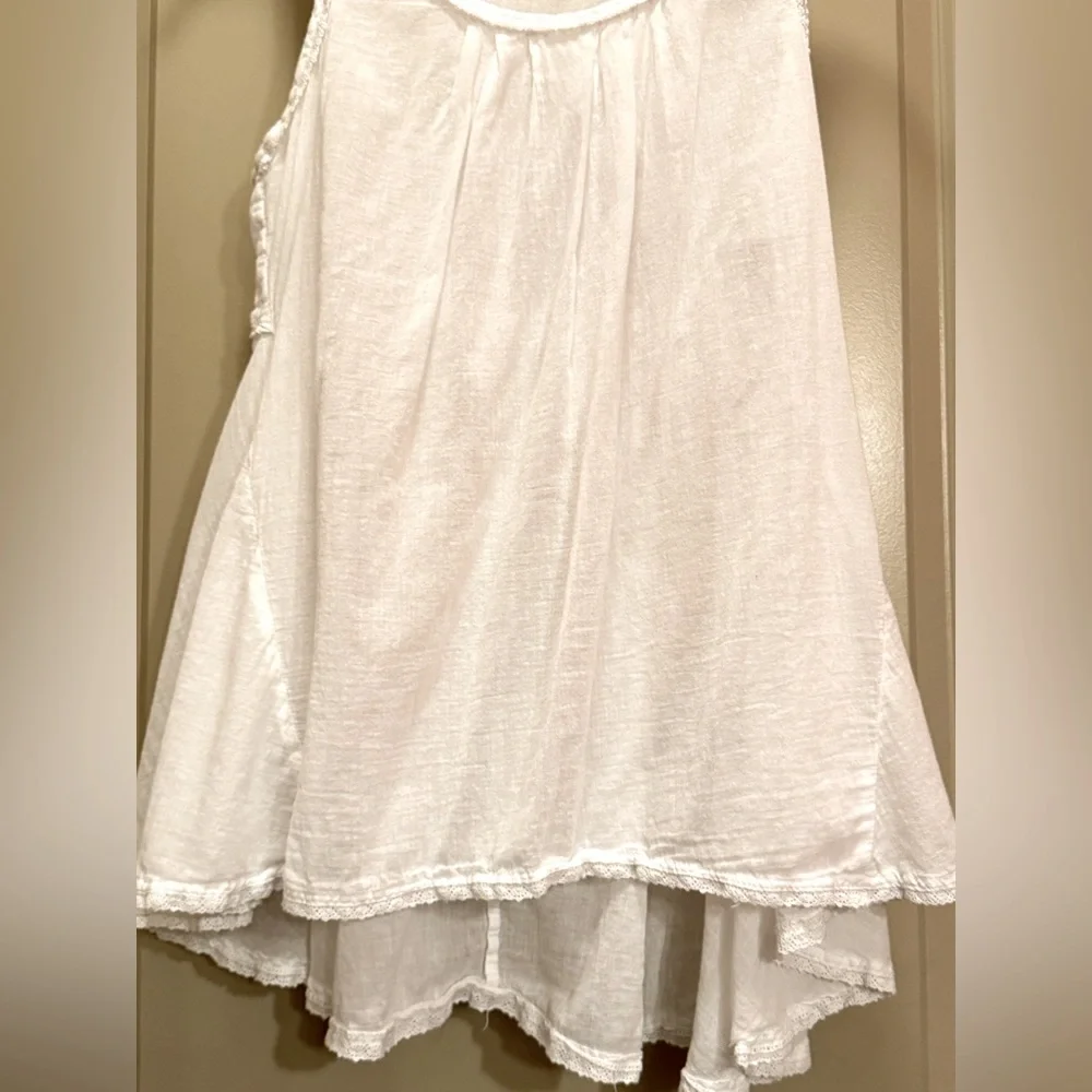 Anthropologie Odille White Cotton Flowy Top size S - Picture 5 of 13